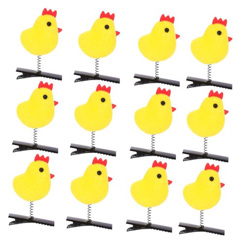 Girl Hair Clips 12pcs Little Yellow Chicken Hairpin Hair Clips Hair Pins Hair Clips for Hair Claw...