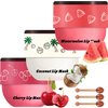 3 PCS Bee Lip Balm Lip Mask Honey Pot, Watermelon & Cherry & Coconut Lip Mask Propolis Moisturizing Lip, Hydrating Prevention Dry and Cracked Lip Scrubs Exfoliator (Watermelon & Cherry & Coconut)