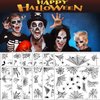 Halloween Temporary Tattoos Spider Web Temporary Tattoo fake tattoos Spider Bat Dark Waterproof Face Body Temporary Sticker Costume Makeup Tattoos Kit (12 sheets) for Adults and Kids