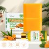 URZTUL 2 PCS Turmeric Soap Bar & 1 Pack Turmeric Oil for Face & Body, Nautral Tumeric Skin Care Soap Deep Cleanses, Soothing, Hydrating Turmeric Vitamin C Vitamin E Oil for All Skin Type