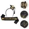 RUSTAMM 2pcs Set Graduation Headband Cap Party Decorations Black Sash Tiaras Graduation Party Supplies Supplies Photo Props for Student Clothes Décor