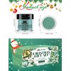 EBANKU 6 Christmas Colors Acrylic Powder, Green Acrylic Nail Powder Gold White Light Green Glitter Acrylic Powder for Nail Extension French Nail, Long-Lasting, No Nail Lamp Needed, 0.35 oz