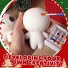 Poen 4 Pcs Voodoo Dolls Horror Doll Make Your Own Christmas Stress Balls with Paints Palette and Paint Brush Fidget Dolls Stress Relief Slow Rising Soft Squeeze Toys for Christmas Party Gift Supplies