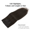 HOTBANANA Human Hair Clip in Hair Extensions, Dark Brown 120g Clip in Hair Extensions Real Human Hair Straight Remy Hair Clip in Hair Extensions 20 Inch 7pcs