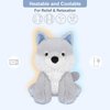 SuzziPals Heatable & Coolable Wolf Stuffed Animal, Microwave Heating Pad Animal for Cramps & Pain, Lavender Scented Stuffed Animals for Stress, Anxiety Stuffed Animal Wolf Plushies Toys, Wolves Gifts