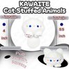 White Cat Stuffed Animals, Kawaii Cat Plushies for Girls and Boys, Soft Cats Mini Plush Toy Keychain, Fun Cuddly Plush Toys for Kids, Stuffed Animal for Birthday Gifts, Kids Prizes