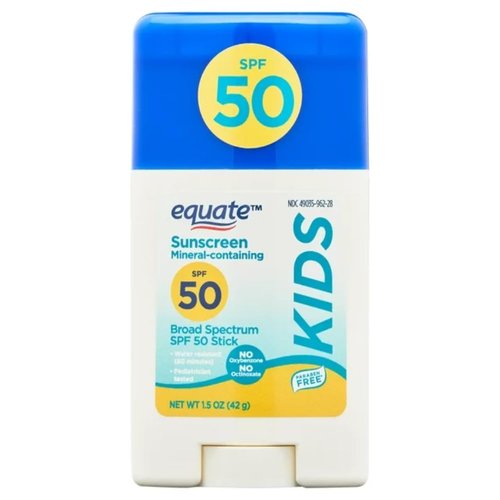 Generic Equate Kids Mineral Sunscreen Stick, SPF 50, 1.5 oz, Broad Spectrum