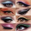 Uranian Eyeliner Stickers Glitter Eyeliner Stickers Instant Adhesive Eye Line Strip Reusable Eyeshadow Stickers Colorful Eyelid Tape for Party Eye Makeup Tool for Women (Silver)
