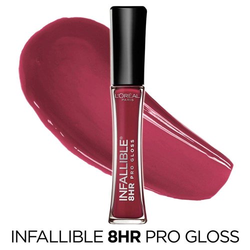 L'Oreal Paris Infallible 8 HR Pro Gloss, Glistening Berry, 0.21 fl. oz.