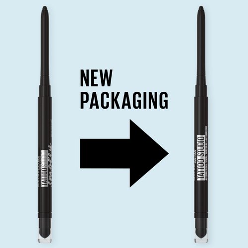 Maybelline Tattoo Studio Automatic Gel Pencil Waterproof Eyeliner, Blendable, Smudge Resistant, Matte Eyeliner For Up To 36HR Wear, Expressotini (Smokey Brown), Packaging May Vary