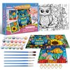 Kids Paint By Number Kits Age 8-12, 3 Pack 8x10 Inch Framed Canvas With 24x3ml Acrylic Paint Pots, 6 Brushes, Painting Kits For Kids, Crafty By Numbers With Paint, 6-10 Year Old Girl Birthday Gift