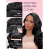 Clip in Hair Extensions Seamless Clip in Hair Extensions Human Hair Real Hair Extensions Clip in Human Hair,Body Wave 110g 16 Inch Natural Black Ultra-thin PU Weft,100% Remy Hair Extensions