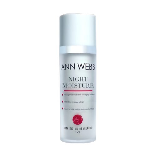 Ann Webb Night Moisture Lotion - All Natural Thick Night Moisturizer for Face w/Retinol - Intense...