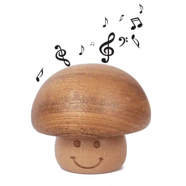 Castle in The Sky Mechanism Music Box Cute Mini Mushroom Vintage Wood Carved Musical Gift for Birthday Valentine's Day Christmas Thanksgiving Day