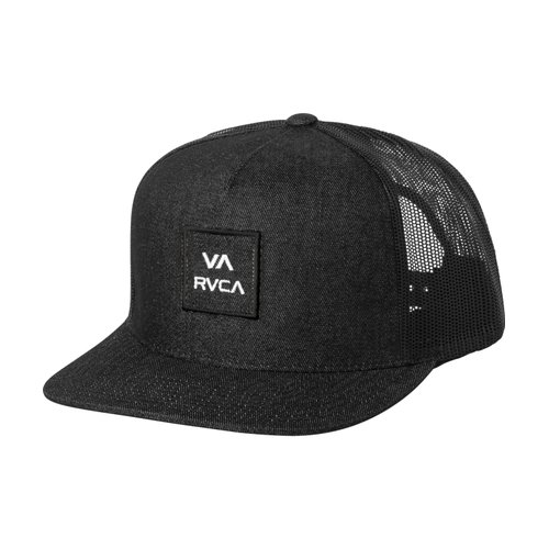 RVCA Boys' Va All The Way Trucker Hat, Black/White, One Size