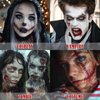 BOBISUKA Halloween Zombie Makeup Kit with 4 Colors Face Body Paint & Applicator, Fake Blood, Liquid Latex and Scar Wax SFX Makeup Set for Vampires Wounds Clown Cosplay Special Effects Makeup