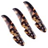ZEUS Folding Mustache Comb, Handmade Saw-Cut Best Moustache Pocket Comb - (3 Pack - Tortoiseshell) - K12
