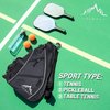 Himal Pickleball Bag-Adjustable Pickleball,Tennis,Racketball Sling Bag-Pickleball Backpack with Water Bottle Holder for Men (black)