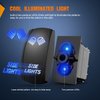Nilight Side Lights Rocker Switch Led Light Bar Switch 5Pin Laser On Off SPST switches 20A/12V 10A/24V Switch Blue with Jumper Wires Set for Cars Trucks RVs,2 Years Warranty