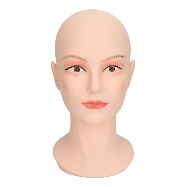 Tomotato Bald Manikin Mannequin Head Wig Mannequin Head Female Face Washable Mannequin Head Stand for Making Wigs, Displaying Wigs, Hats Display