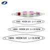 OCEAN CAT 1 PC Slow Fall Pitch Fishing Lures Sinking Lead Metal Flat Jigs Jigging Baits with Hook for Saltwater Fishing 100G/120G/180G (Pink, 100g(3 1/2oz))
