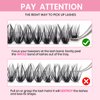 Lash Clusters 90PCS Individual Lashes, D Curl Lash Extension Clusters Lashes Wispy Natural Look, DIY Eyelash Clusters Volume Look Like Eyelash Extensions DIY at Home by STHANA- FOXY, 9-16mm Mixed