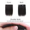 SEGO Short Hair Extensions Clip in Human Hair 6 Inch Hairpiece Human Hair Toppers for Women With Thinning Hair Adding Hair Volume -1 Pcs 10g Natural Black