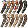 FASOTY Tattoo Sleeves for Men Women, Temporary Tattoo Sleeves 12Pcs Set Arts Fake Slip On Tattoo Arm Sleeves for Men Women (Pattern C)