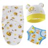 Reborn Baby Dolls Diapers & Swaddle Blanket & Hat for 17-22 inch Reborn Dolls Clothes Accessories 3 Pcs Set