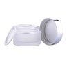 AKOAK 3 PCS 20g Refillable Frosted Glass Cosmetic Cream Jar Bottle Container with Silver Alumite Lids
