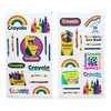 Silver Buffalo Crayola Crayon Box Retro-Style Twist Spout Plastic Water Bottle Jug and Sticker Set For Personalizing | Holds 32 Ounces