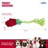 Pawty Dog Toys - Rose Feeder Toy - Hide and Sniff Treats in Neck - Soft Plush Toy with Treat Pockets - Small to Medium Dog - Durable Tug of War with Rope - Puppy Chew Toy for Teething/Stimulation