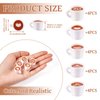 Magibeads 20Pcs Resin Mini Coffee Cups Miniature Kitchen Set Fake Drink Food Coffee Mug Lovely Tableware Coffee Dollhouse Ornaments for Desktop Decorations Crafts for Adult