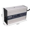 54.6V 3A Charger 48 Volt 3 Amp Lithium Battery Smart Charger Silver Aluminum Case with Cooling Fan Output XLR Connector Used for 13S 48V Li-ion Battery Pack