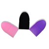 10Pcs/Set Reusable Silicone Nail Soakers UV Gel Nail Polish Remover Wrap Caps Nail Art Kits (Black)
