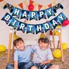 BIEUFBJI Video Game Happy Birthday Banner (Blue) Gaming Birthday Party Decorations for Kids Player Gaming Themed Party Decorations Assembled