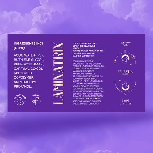 SELESTIA BEAUTY Clear Eyebrow Gel Laminatrix - 0.17 fl.oz. of Easy-to-Apply Brow Gel - Ideal Christmas Gifts for Women - Long-Lasting Brow Gel Clear with Double-Sided Brush