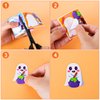 Whaline 300Pcs Halloween Ghost Stickers Scene Roll Make a Face Stickers Trick or Treat Self Adhesive Stickers Halloween Ghost DIY Craft Stickers for DIY Art Crafts Halloween Party Favor Decor, 6