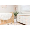 Crane Baby Wrap Around Bed Skirt for Crib, Cotton Crib Skirt for Boy's and Girl's Nursery, Natural, 28”w x 52”h x 16”d