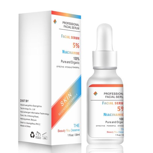 Niacinamide Serum for Face - Anti Aging with 5% Niacinamide, Hyaluronic Acid, and Peppermint Extract - Reduces Dryness, Dark Spots, Fine Lines, and Wrinkles - Also Brightening and Moisturizing - 1oz