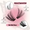 Mayhug Lash Clusters - Fluffy Individual Clusters, 9-16MIX DIY Cluster Eyelash Extensions, D Curl Wispy False Eyelashes, 280PCS Thick eyelashes, 40D+50D Cluster Lashes, 7 Lengths Lashes Clusters