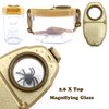JTCJozz Bug Catcher Kit, Bug Collection Kit, Outdoor Nature Explorer Kit with Tweezers, Magnifying Glass, Science Educational Kit, Bug Observation Container for Boys and Girls (Gold)