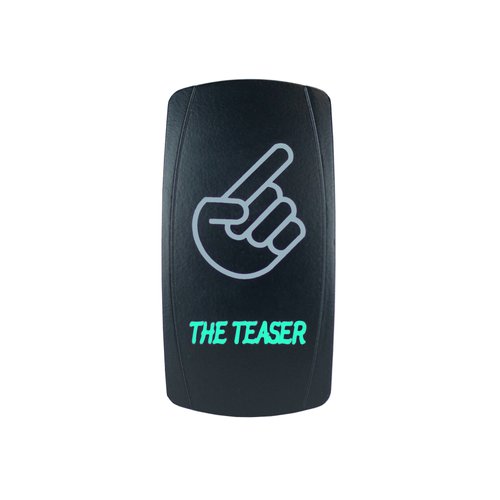 STVMotorsports Laser Backlit Green Rocker Switch The Teaser 20A 12V On/Off LED Light