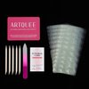 Artquee 20 Sheets 600 Pcs Nail Adhesive Tabs for Press on Nails Thin Nail Stickers for Fake Nails Double Sided Jelly Nail Glue Sticky Tabs for Manicure 15 Sizes