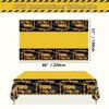 4 Pcs Construction Table Cloths - 2nd Construction Birthday Party Decorations Rectangular Dump Truck Tractor Table Covers for Kids Boys Two Birthday Construction Themed Party Supplies, 51 x 86 Inch