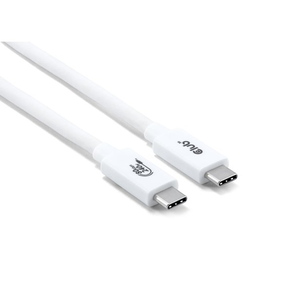 Club 3D CAC-1572 USB 80Gbps Certified 240W 8K 240Hz Type-C® 1.2m / 3.94ft White Cable