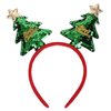 Christmas Tree Headband Sequins Hair Band Glitter Merry Christmas Hair Hoop Women Girls Green Hair Accessories Headdress for Cosplay Christmas Decoration Party Supplies Gift