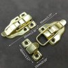 Iron Wood Box Hasp Toolbox Chest Case Luggage Suitcase Spring Loaded Toggle Latch Buckle Lock Clasp Pack of 4 (Gold)