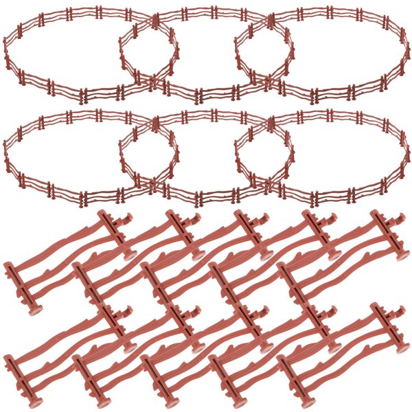 Ipetboom Plastic Corral Fence Toy Accessories: 100Pcs Toys Fence - Horse Corral Fencing Accessories - Plastic Garden Fence Toys Farm - Animals Horses Figurines Fence Panels