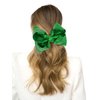 1PCS 8 Inch Big Sequin Hair Bows for Girls Alligator Clips Sparkly Glitter Hair Accessories for Little Teen Toddler Girls Kids (Green)